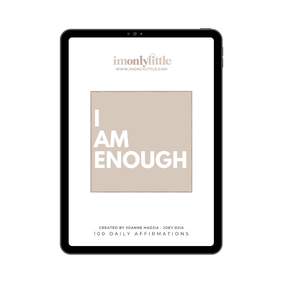 100 Neutral Coloured Daily Affirmation Cards - PDF Downloads by Joey Djia - imonlylittle