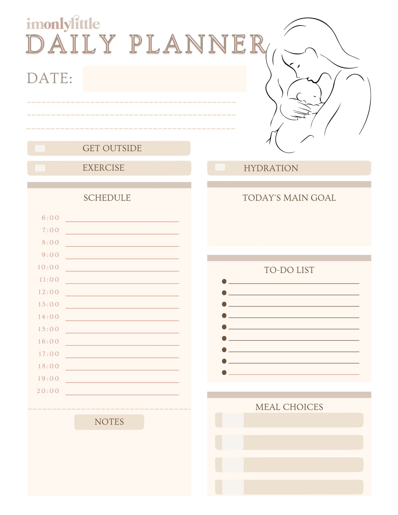 FREE Daily Planner - imonlylittle