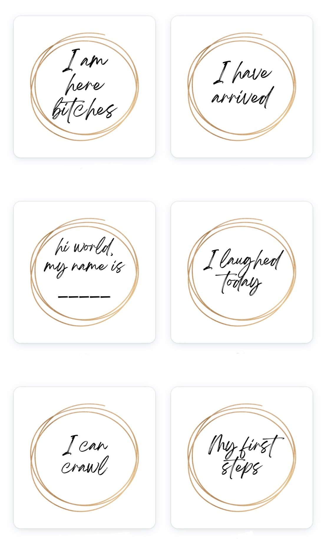 FREE Milestone Cards - imonlylittle